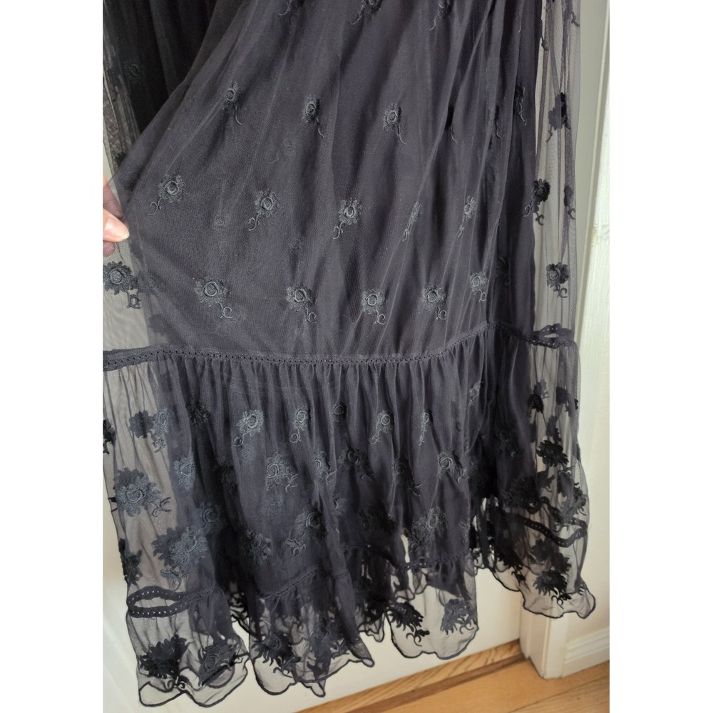 Ulla Johnson Fifi Floral Embroidered Tulle Maxi Dress Size 10 Boho Feminine - Picture 6 of 11